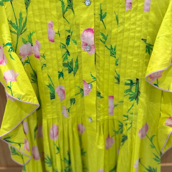 Cynthia Rowley Yellow Pink Maxi Sundress Wedding Guest - Picture 4 of 6